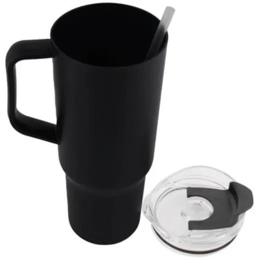 1200ml Sip-and-Go Open Lid Black